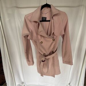Abercrombie & Fitch Blush Trench Coat